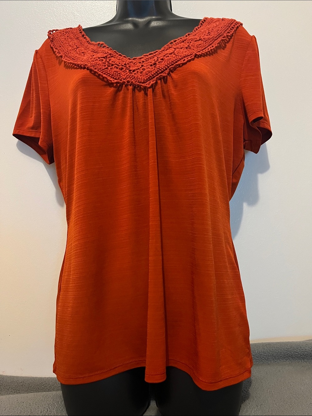 East 5th Sleeveless Rust-Red Shell Top - Picture 6 of 7